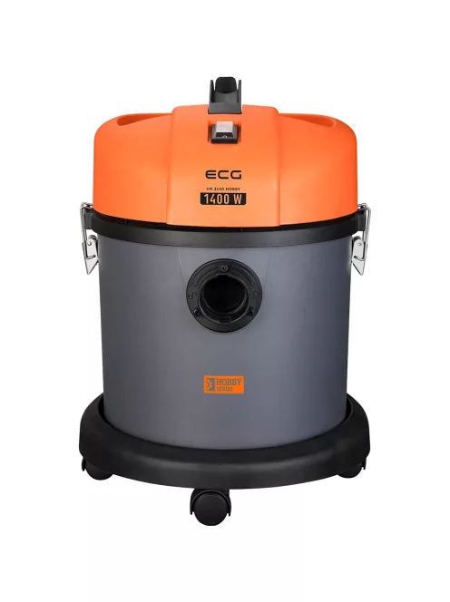 Прахосмукачка за мокро и сухо почистване ECG VM 3140 Hobby, 1400W, 20l, Сив/Оранжев  - Код G5203