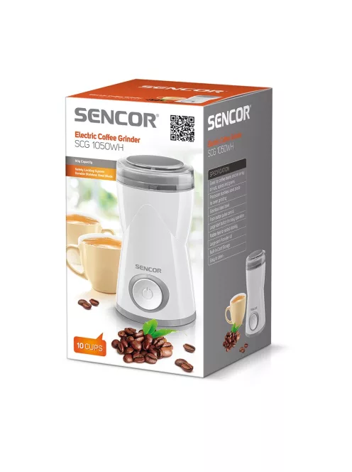 Електрическа кафемелачка SENCOR SCG 1050WH, 150W, Бял - Код G5494