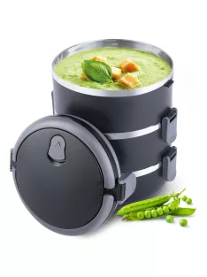   Термо кутия за храна LAMART LT6023 TEMP, 3 броя, Вместимост 1.8л., Черен - Код G5512