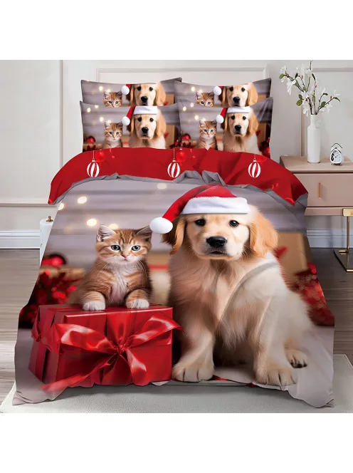 Двулицево коледно спално бельо (реално изображение) EmonaMall, 6 части - Модел S17121
